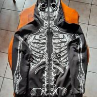 Carnevale Felpa scheletro 14 anni nuova