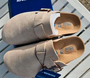 Birkenstock Boston Suede Beige 39 Nuove