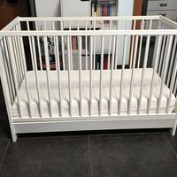 Lettino Ikea e materasso