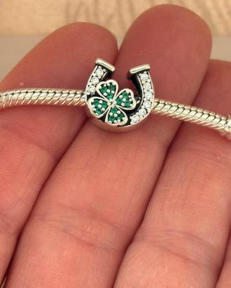 Charm Ferro di Cavallo e Quadrifoglio portafortuna
