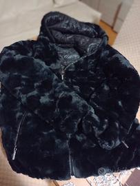 giubbotto nero in pelliccia duplefas 