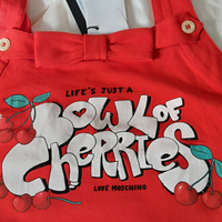 Love moschino canotta top rossa fiocco nuova