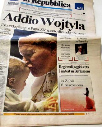 Quotidiano "La Repubblica" del 03/04/2005
