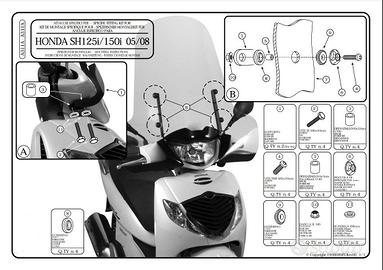 KIT ATTACCHI GIVI A311A PER PARABREZZA 311A 313A P