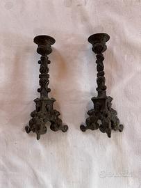 Candelieri Antichi in Bronzo Design Barocco