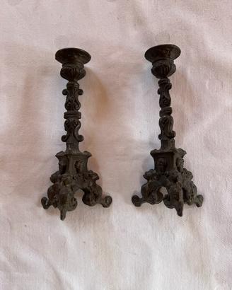 Candelieri Antichi in Bronzo Design Barocco