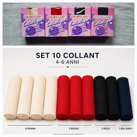 Set 10 collant bambina Golden Lady nuovi