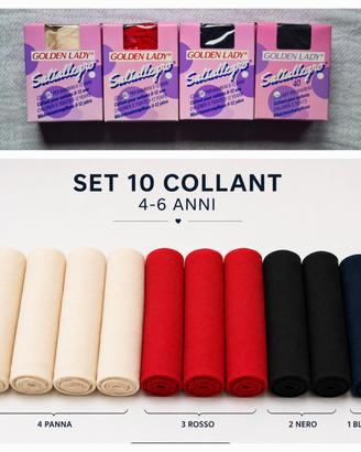 Set 10 collant bambina Golden Lady nuovi