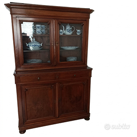 CREDENZA DOPPIO CORPO CON VETRINA