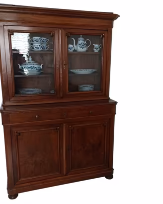 CREDENZA DOPPIO CORPO CON VETRINA