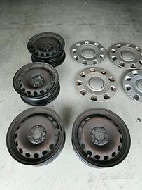 Cerchi in ferro 14" Fiat 500 Hybrid + copricerchi 