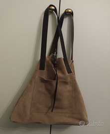 Borsa original JUCCA cuoio scamosciato col. sabbia