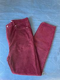 Pantaloni Bordeaux Pinkie Donna Velluto