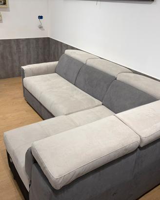 Divano moderno angolare con letto estraibile