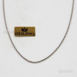 Collana in oro bianco 18 kt 750  cordoncino E.219