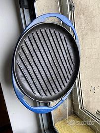 Padella grill Le Creuset blu