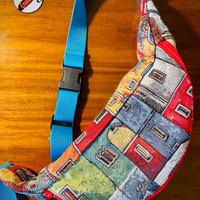 Marsupio fatto a mano in tessuto Gobelin Portofino