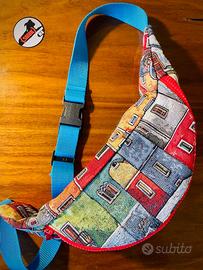 Marsupio fatto a mano in tessuto Gobelin Portofino