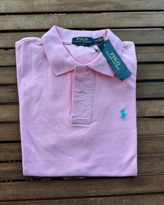 Polo Ralph Lauren rosa con busta e cartellino