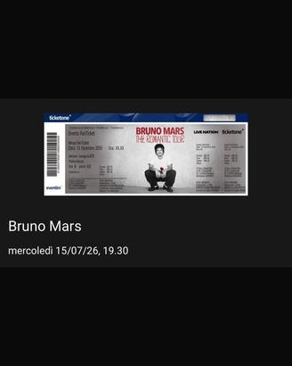 Biglietti bruno mars