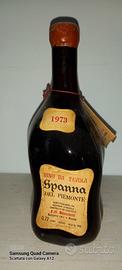 2 bottiglie di vino "Spanna dell'anno  1973"