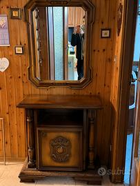 Mobile da ingresso / Console con specchio ovale in