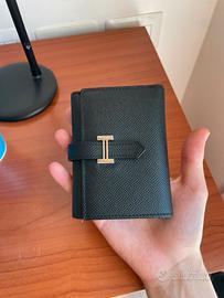 Portafogli Hermès Nero in Pelle