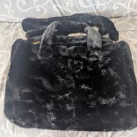 borsa ecopelliccia nera