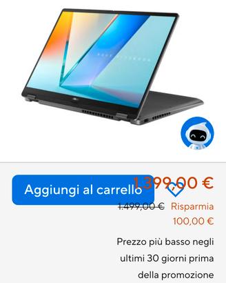 ASUS Vivobook 14 Flip OLED (AI) NUOVO SIGILLATO