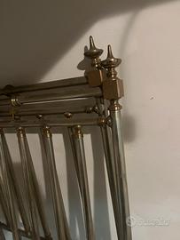 Letto matrimoniale antico in ottone