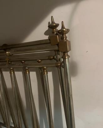 Letto matrimoniale antico in ottone