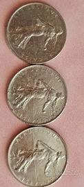monete rare di 1 franco francesi 