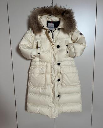 Piumino Moncler bianco con pelliccia M