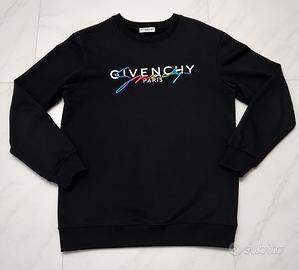 Givenchy Paris Felpa Nera Logo Ricamato multicolor