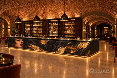 Bancone bar professionale inox 9 m Luxsur