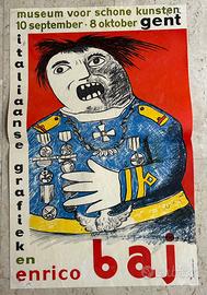 Manifesto originale del pittore Enrico Baj