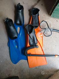 Pinne n.2 paia + maschera e boccaglio