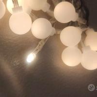 luci natale palline bianche