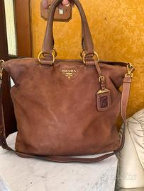 Prada borsa originale con tracolla vera pelle