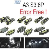 KIT 12 LAMPADE LED INTERNE PER AUDI A3 S3 8 P 06-1
