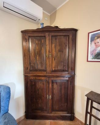 Mobile Angolare / Credenza Cantonale Vintage