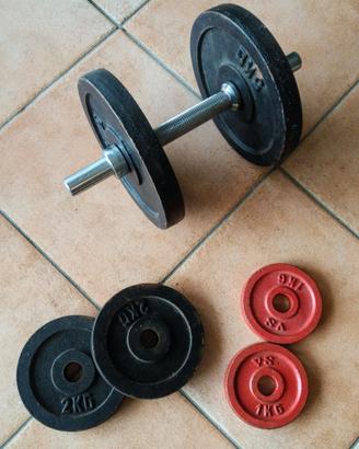 Bilancere e pesi 1 - 2 - 5 kg