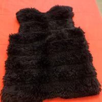 Gilet donna pelliccia nera taglia unica