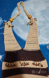 Borsa a Tracolla Intrecciata,Boho Hippy,lavorata a