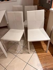 4 sedie da cucina/ soggiorno ecopelle