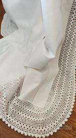 Lenzuolo Vintage Matrimoniale Puro Cotone Bianco