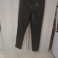 Pantalone ecopelle donna