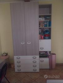 armadio con colonna libreria