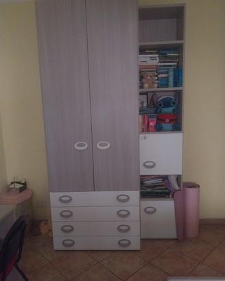 armadio con colonna libreria
