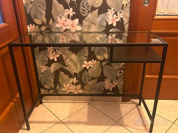tavolino in ferro battuto nero ikea con base in ve